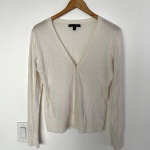 Banana Republic Off-White Cardigan Sweater - Size S - Office Wear Career Work